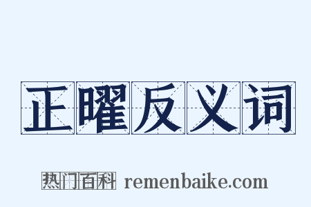 正曜反义词是什么意思的图片